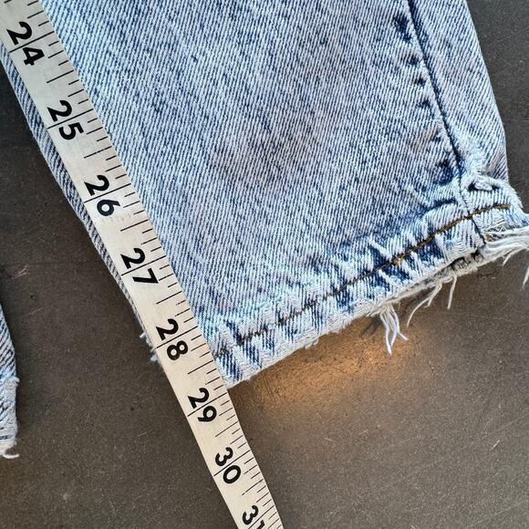 Vintage Y2k Levi's Light Acid Wash High Waist Baggy Taper Denim Jeans Women's 27 - Picture 5 of 5